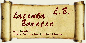 Latinka Baretić vizit kartica